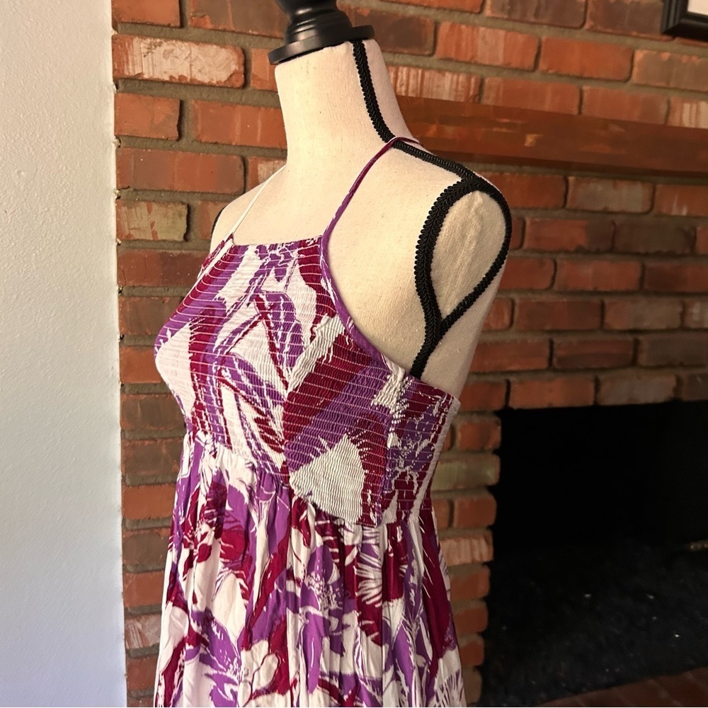 Free People Intimately Heat Wave Printed Maxi Slip Dress in Purple Sz XS - Picture 6 of 9
